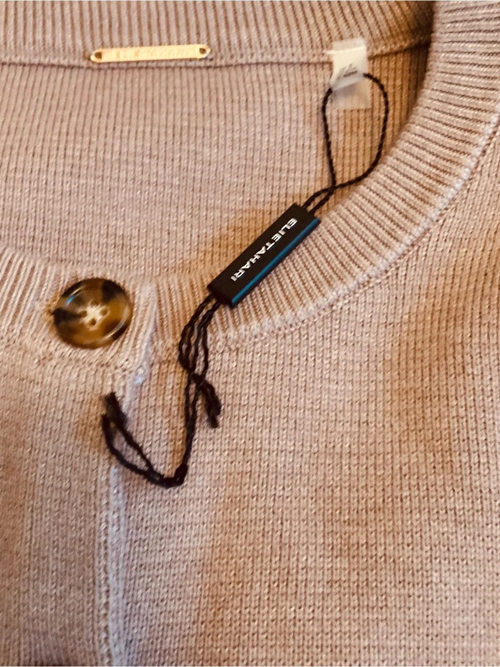 Elie Tahari Taupe Women's Button Cardigan size Small, NEW